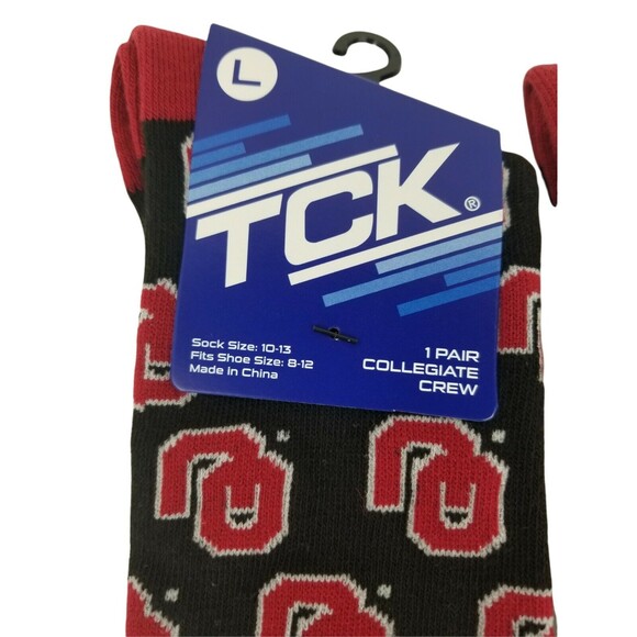 TCK Oklahoma University Sooners NCAA Licensed Crew Socks (8-12) - Picture 2 of 7